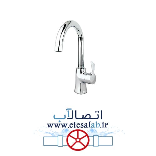 شیر روشویی متحرک مدل پاپیون کروم راسان — تصویر ۴
