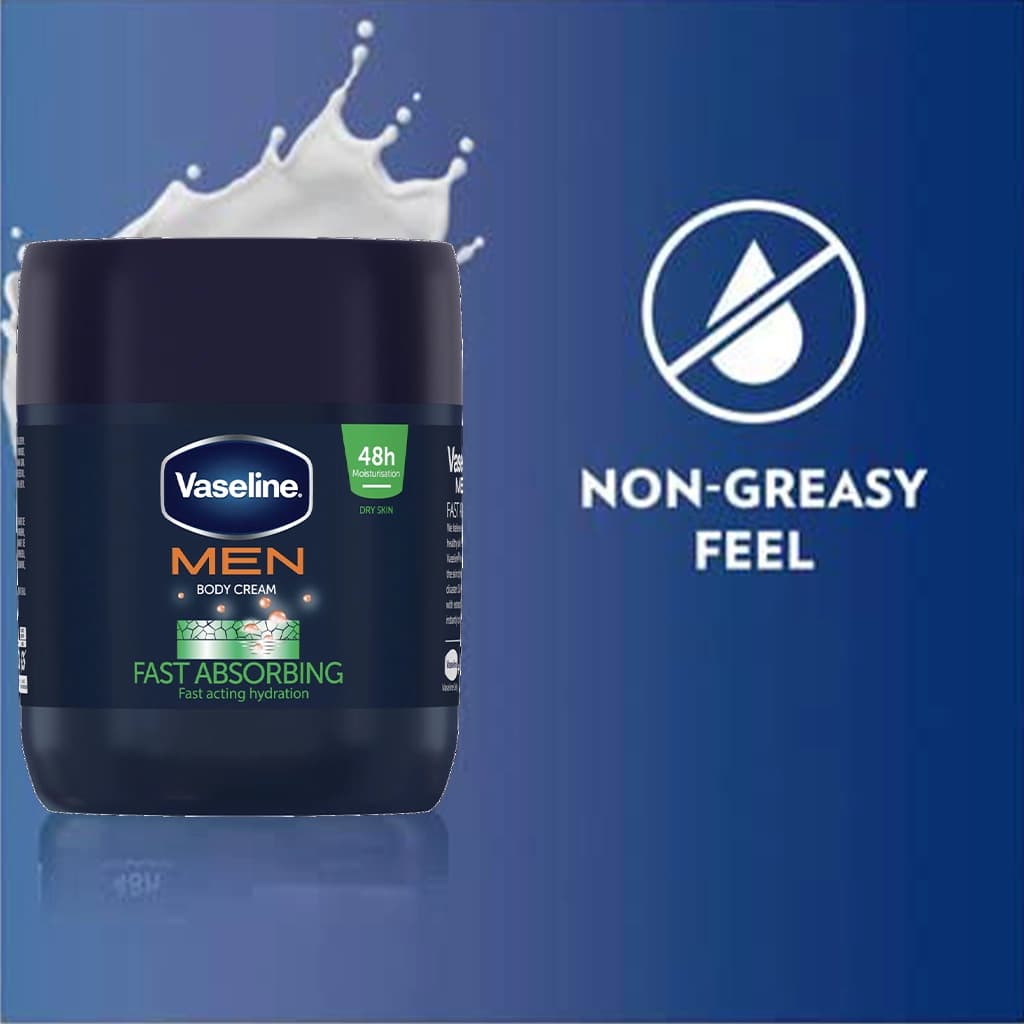 کرم بدن مردانه وازلین Vaseline Men Fast Absorbing 48H — تصویر ۳