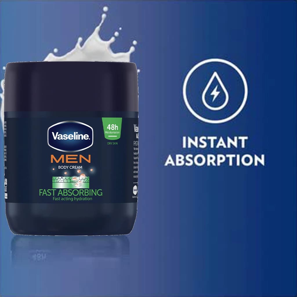 کرم بدن مردانه وازلین Vaseline Men Fast Absorbing 48H — تصویر ۷