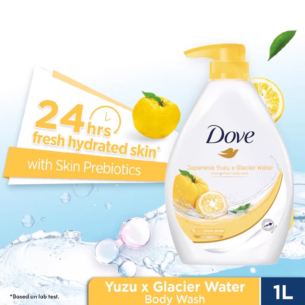 شامپو بدن داو Dove مدل Yuzu Fresh با رایحه یوزو ژاپنی حجم 1 لیتری — تصویر ۳