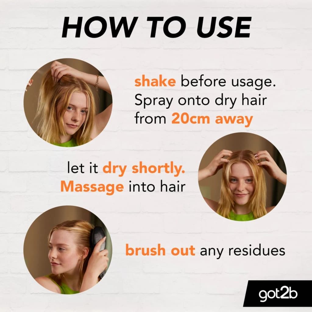 شامپو خشک گات تو بی مدل Dry Shampoo Extra Texture — تصویر ۵