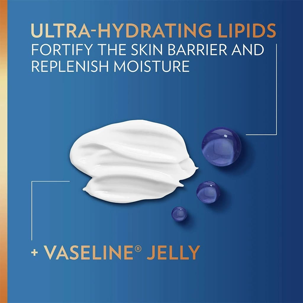 کرم بدن مردانه وازلین مدل Cooling مناسب پوست خشک Vaseline body cream — تصویر ۸