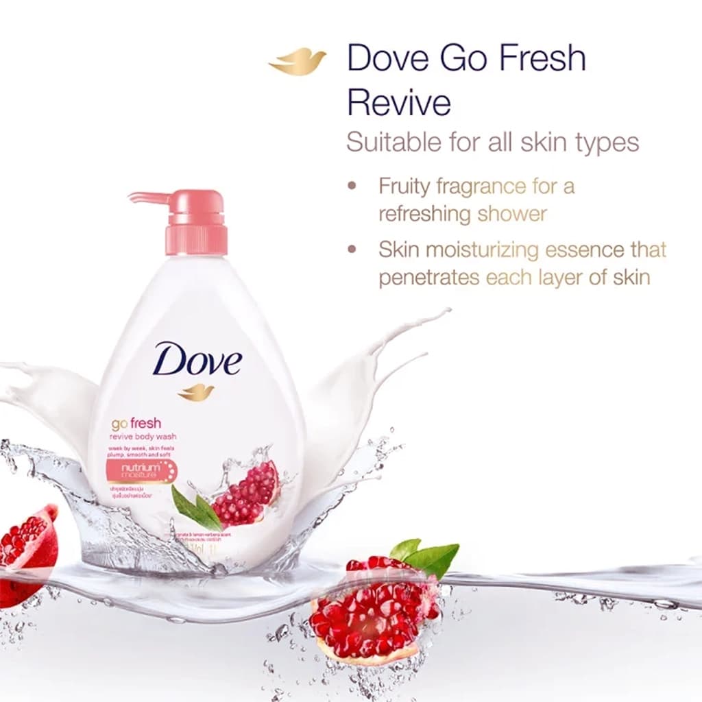 شامپو بدن داو Go Fresh Revive مدل انار و لیمو حجم 1 لیتری — تصویر ۱۰