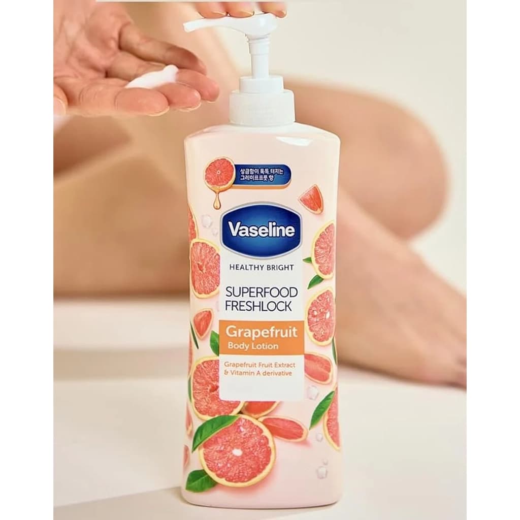 لوسیون بدن وازلین گریپ‌فروت Vaseline Healthy Bright Superfood Freshlock — تصویر ۴