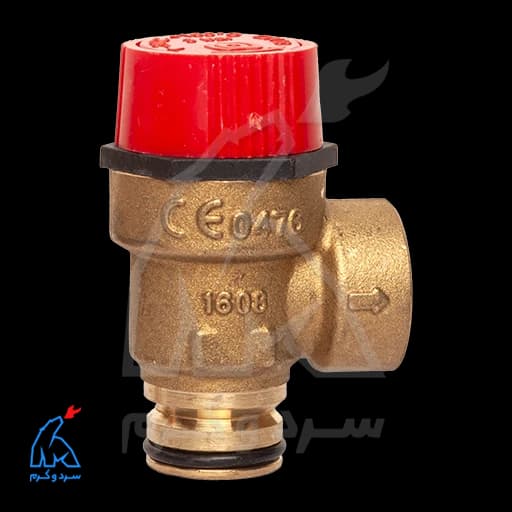 شیر اطمینان برنجی فیتینگی V شکل – نواسفر novasfer 4009 — تصویر ۱۱