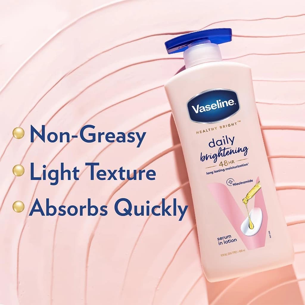 لوسیون بدن روشن‌کننده وازلین Healthy Bright Daily Brightening حجم ۷۲۵ میل — تصویر ۵