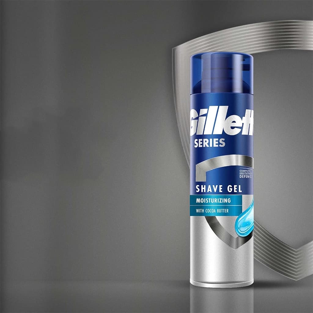 ژل اصلاح ژیلت Gillette Series مرطوب‌کننده با عصاره کاکائو باتر — تصویر ۷