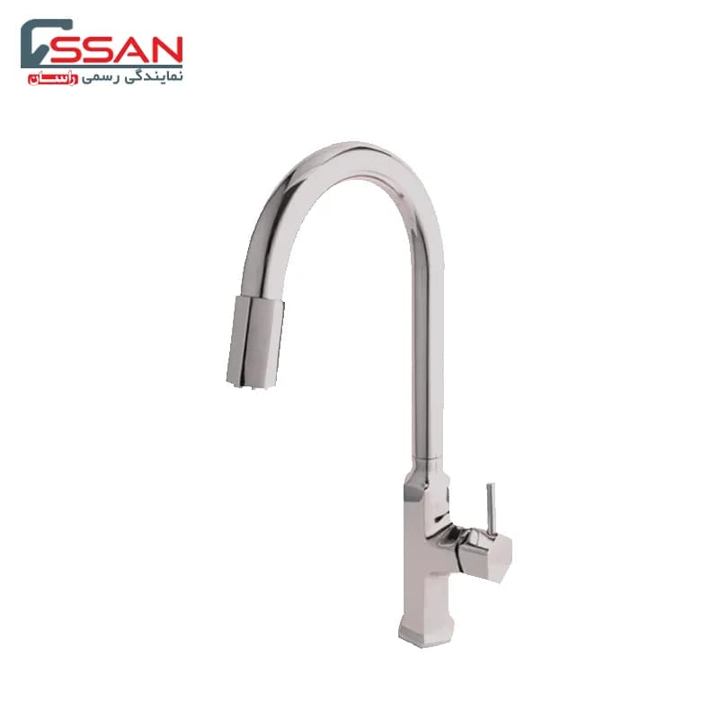 شیر ظرفشویی شاوری تونو کروم مات راسان