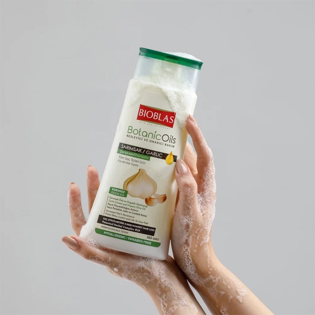 شامپو سیر بیوبلاس ضد ریزش و تقویت‌کننده مو | Bioblas Garlic Shampoo — تصویر ۷