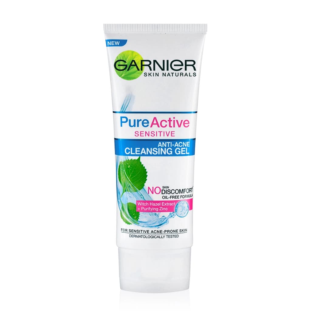 ژل شستشوی صورت گارنیه مدل Pure Active Sensitive – کنترل جوش و چربی مخصوص پوست حساس