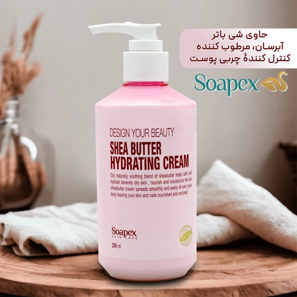کرم مرطوب‌کننده سوپکس Soapex حاوی شی باتر مناسب دست و صورت — تصویر ۶