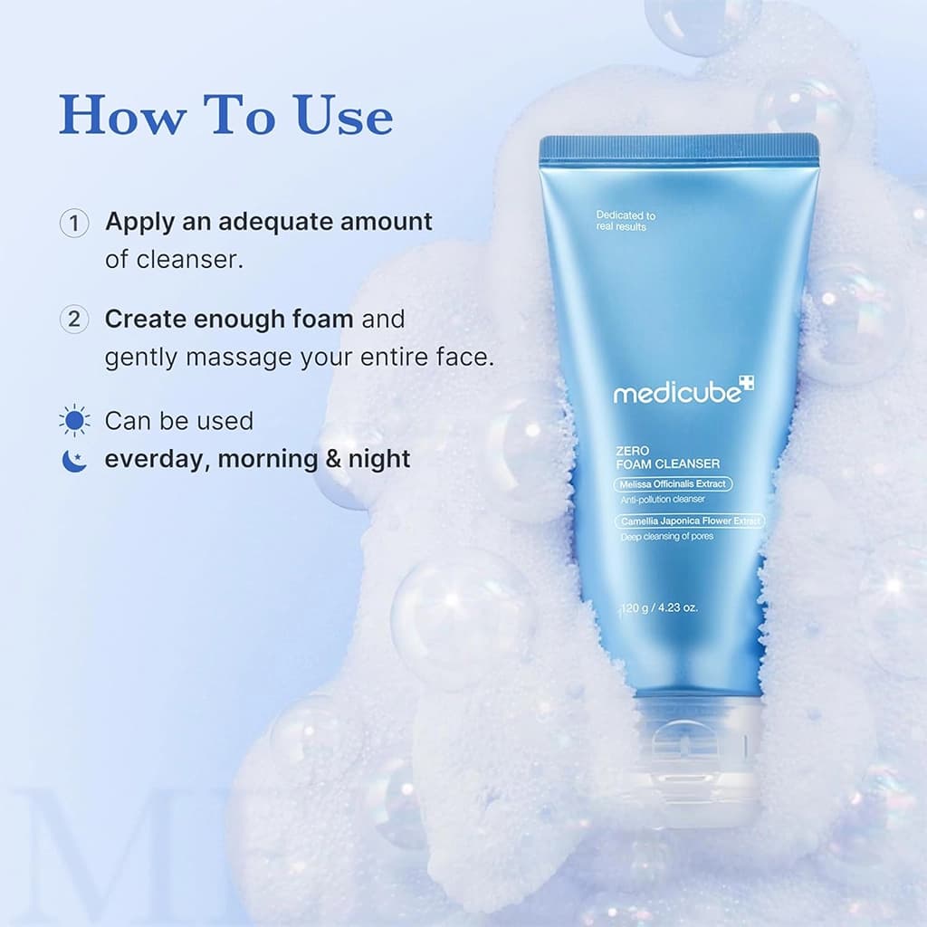 فوم شوینده صورت مدیکیوب MediCube Zero Foam Cleanser | پاکسازی عمیق منافذ و ضد آلودگی — تصویر ۸