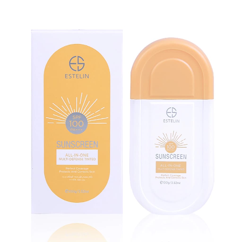 کرم ضد آفتاب رنگی استلین Estelin Tinted Sunscreen SPF100 PA+++ 100g