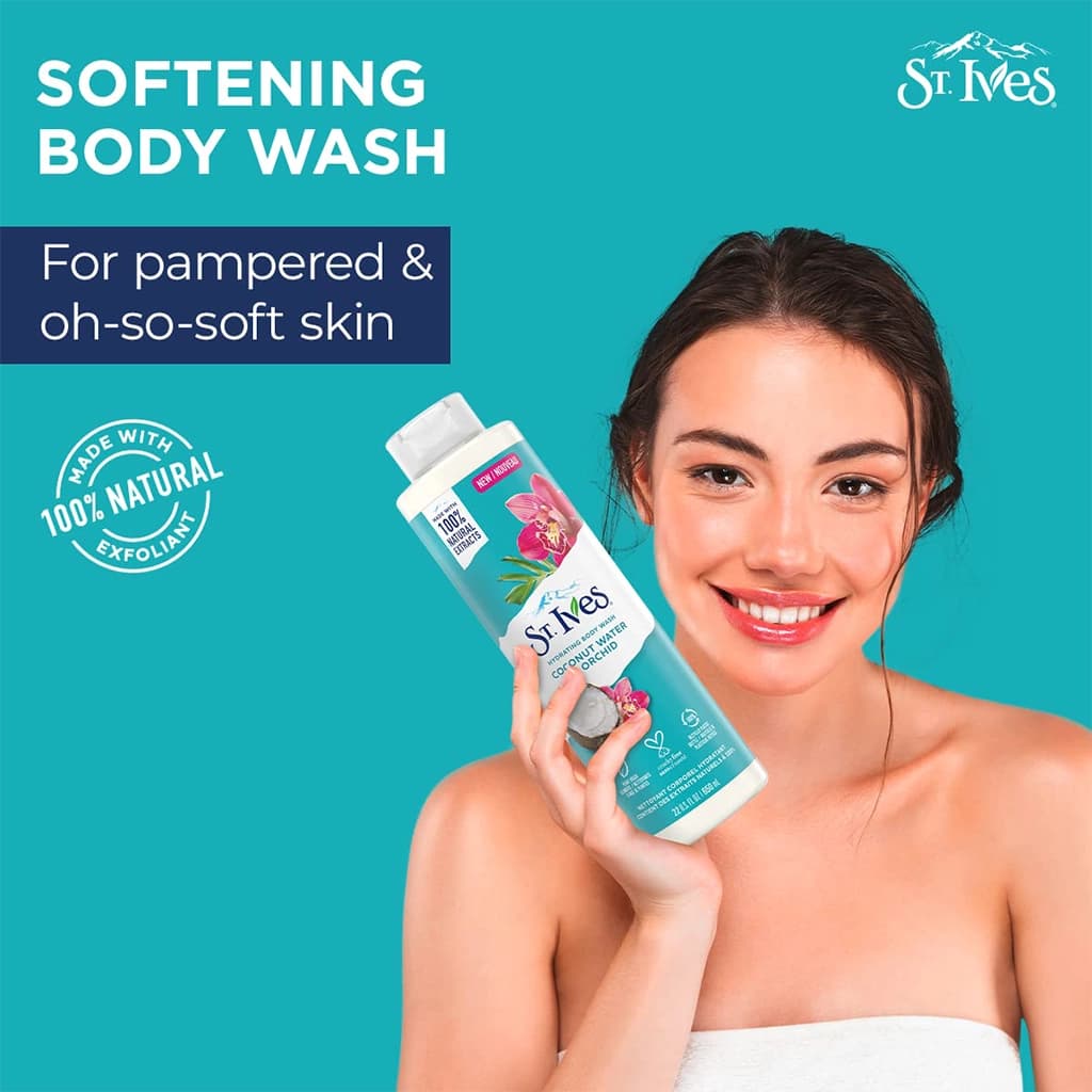 شامپو بدن سنت ایوز نارگیل و ارکیده St.Ives Hydrating Body Wash Coconut Water & Orchid — تصویر ۷
