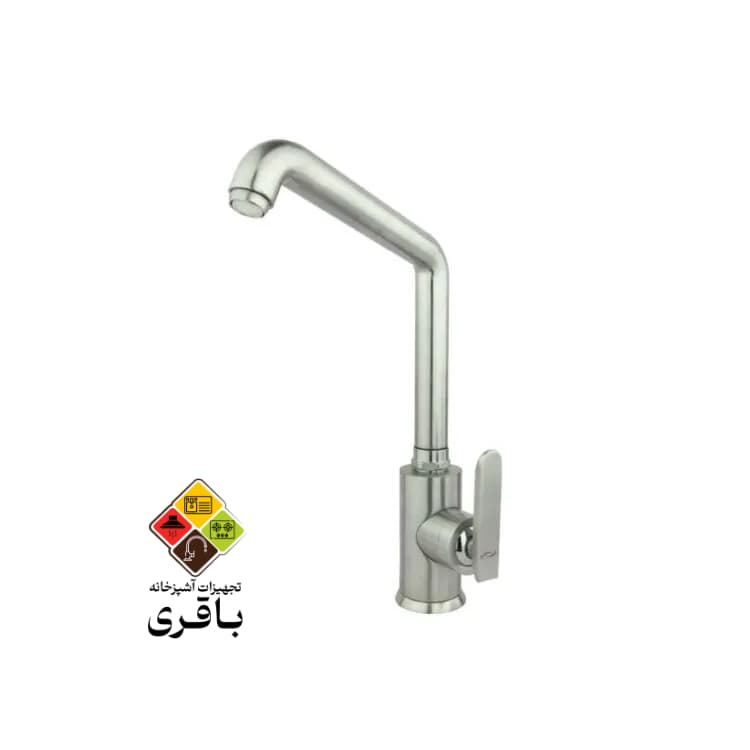 شیر آشپزخانه مدل فلورا کروم مات راسان — تصویر ۵