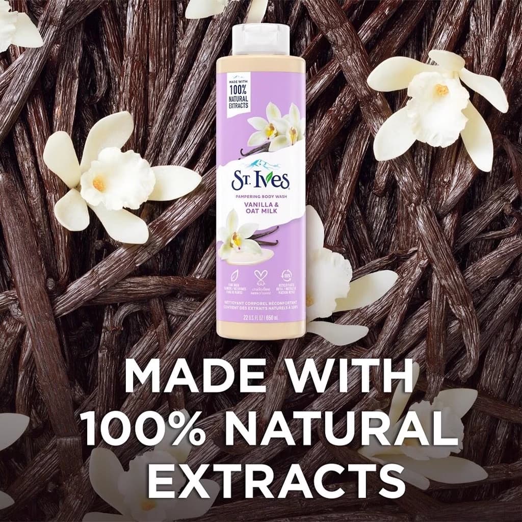 شامپو بدن سنت ایوز وانیل و شیر جو St.Ives Pampering Vanilla and Oat Milk Body Wash — تصویر ۶