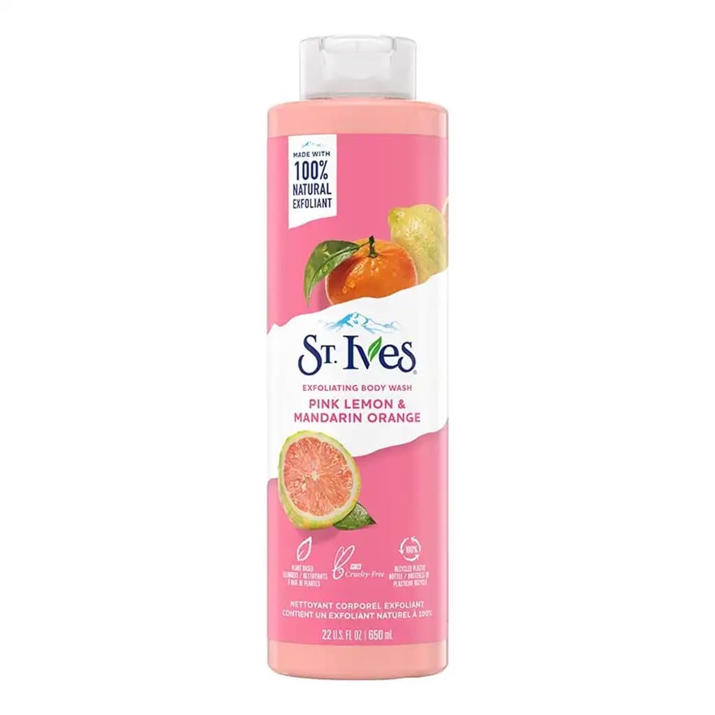 شامپو بدن لیمو صورتی و پرتقال سینت ایوز St.Ives Exfoliating Body Wash Pink Lemon & Mandarin Orange
