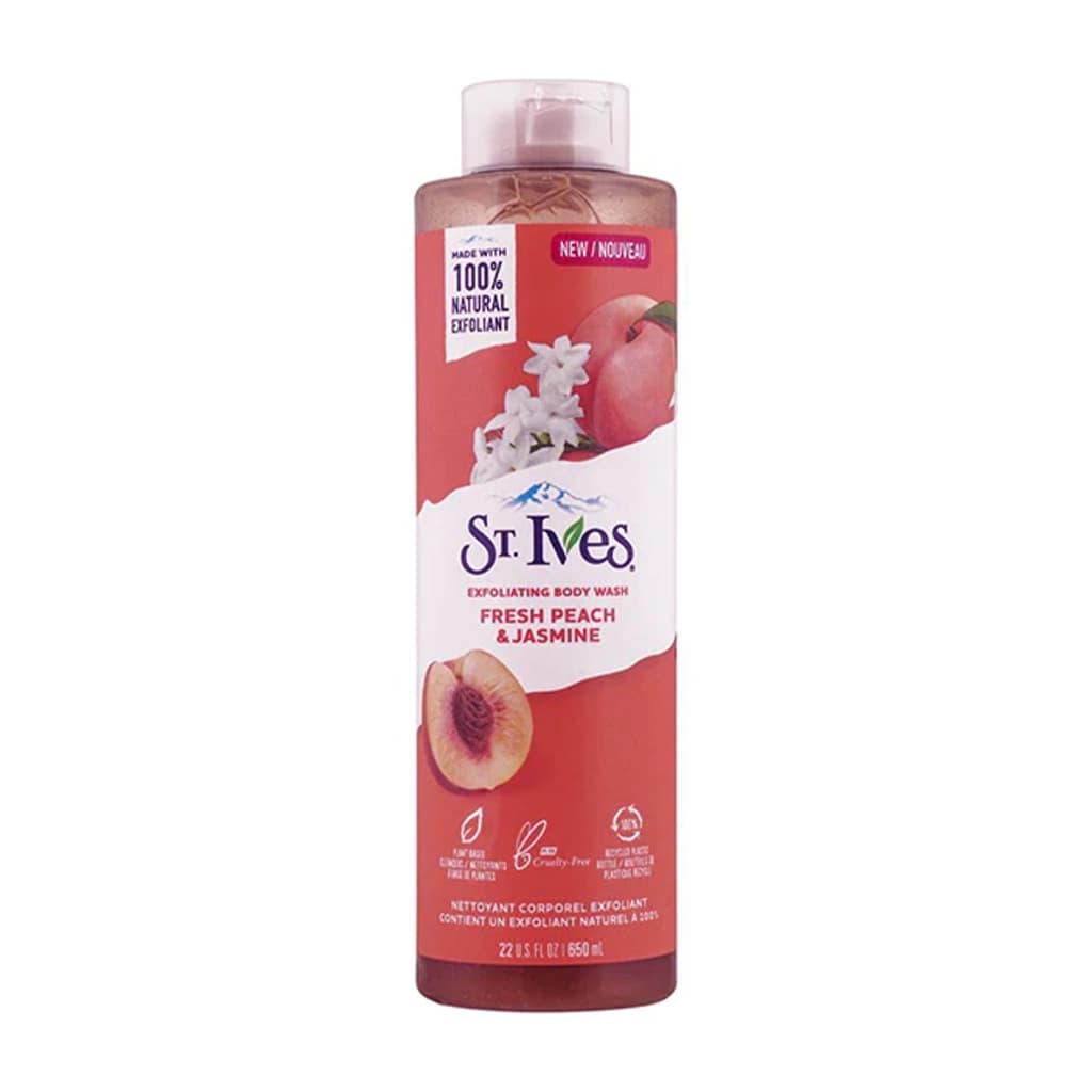 ژل شستشوی بدن و لایه‌بردار سنت ایوز St.Ives Exfoliating Body Wash Fresh Peach & Jasmine — تصویر ۲