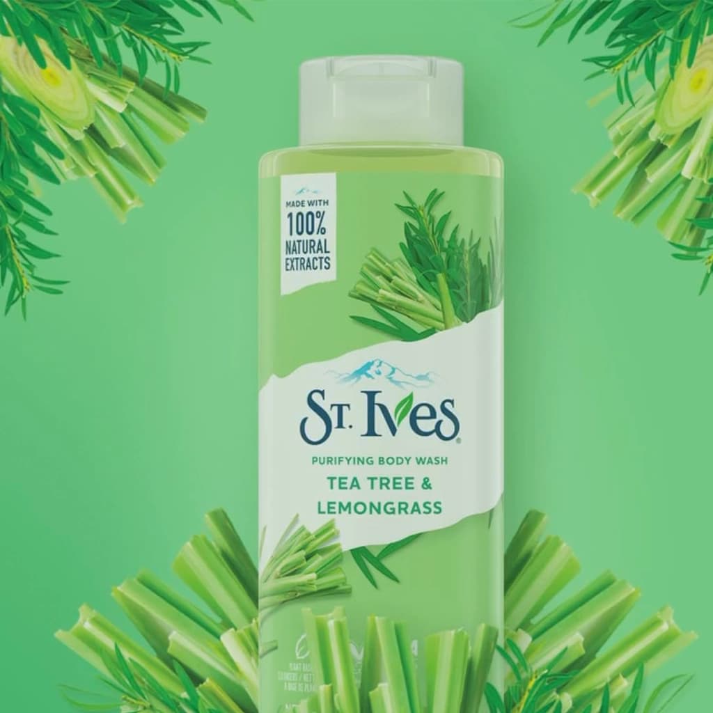 ژل شستشوی بدن سنت ایوز St.Ives Purifying Body Wash Tea Tree & Lemongrass — تصویر ۴