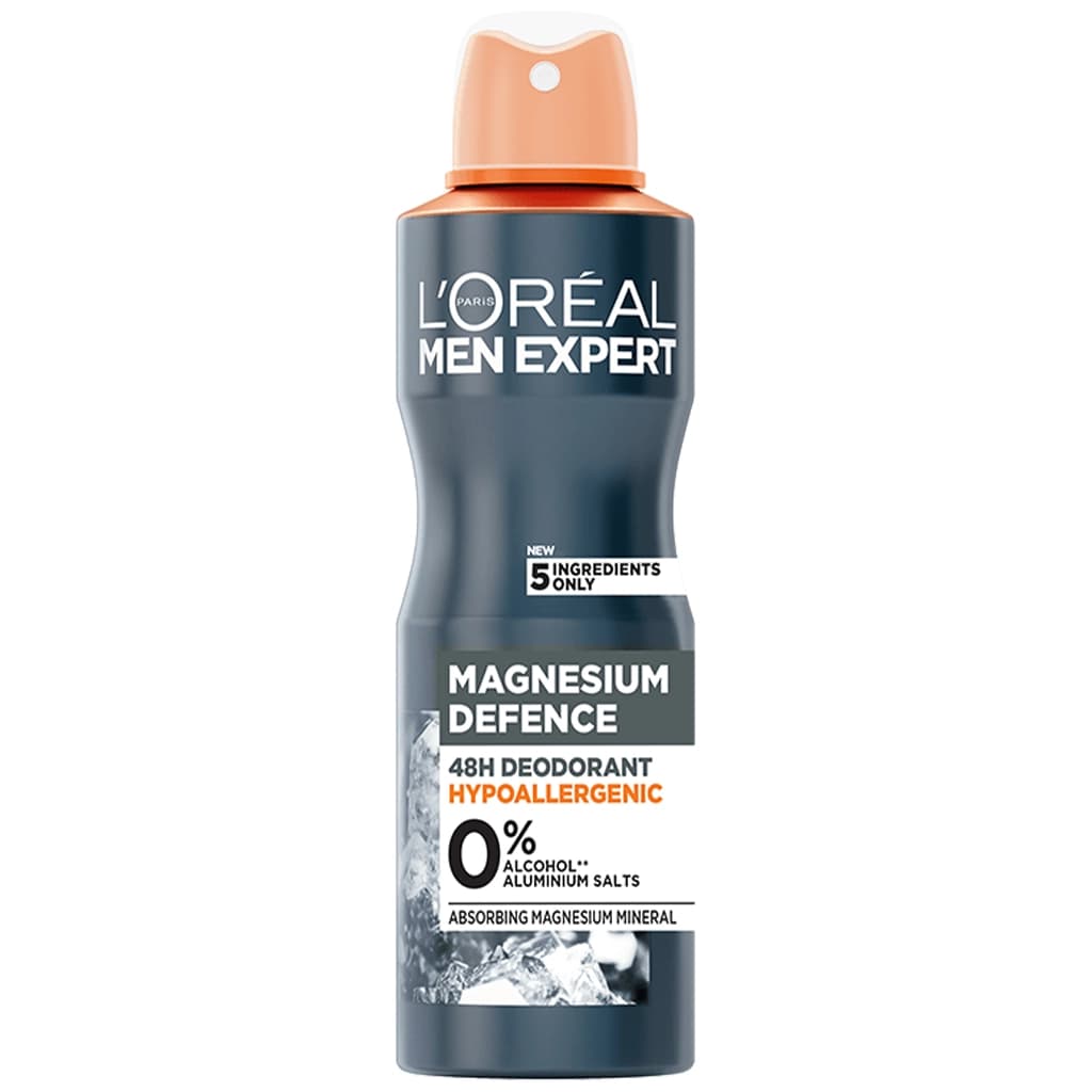 اسپری ضد تعریق مردانه لورال مدل منیزیوم دیفنس Magnesium Defence | محافظت ۴۸ ساعته بدون الکل و آلومینیوم