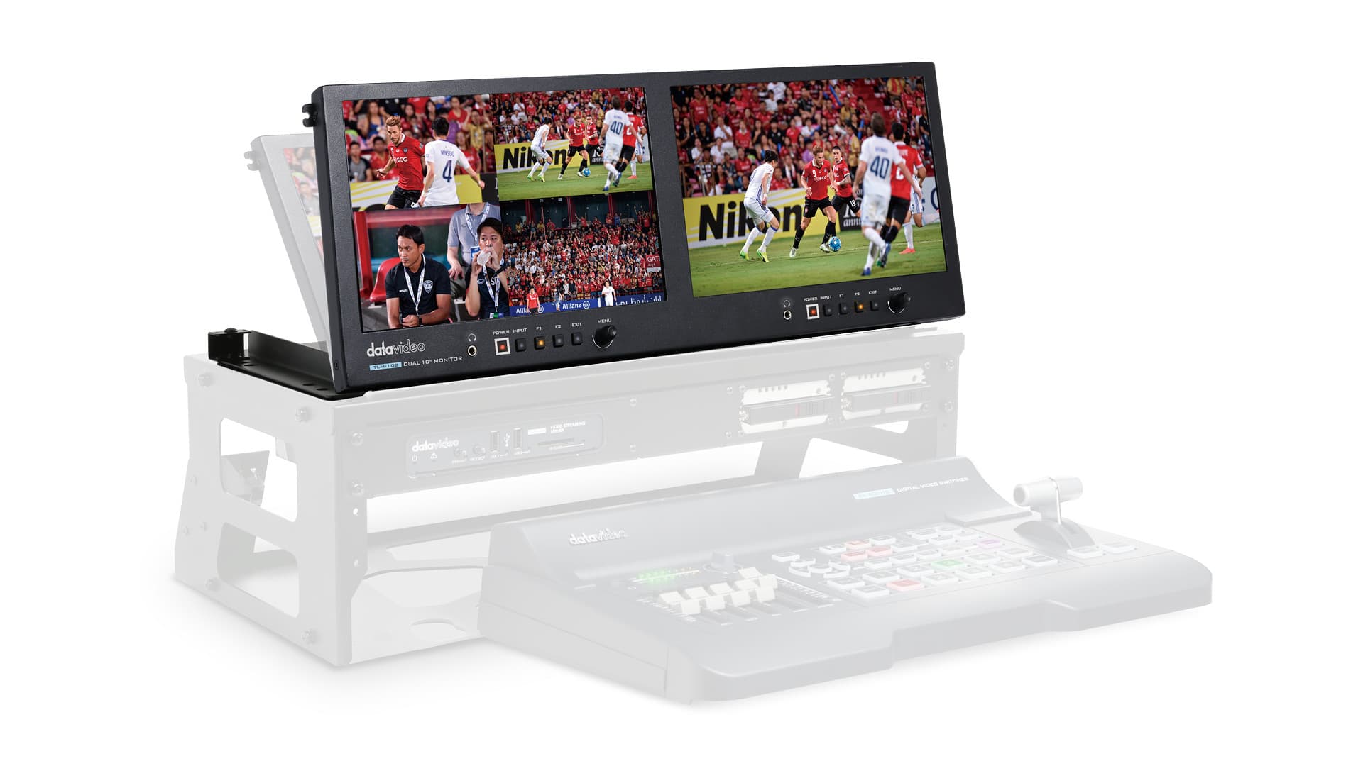 مانیتور دوتایی رکمونت Datavideo TLM-102 — تصویر ۴