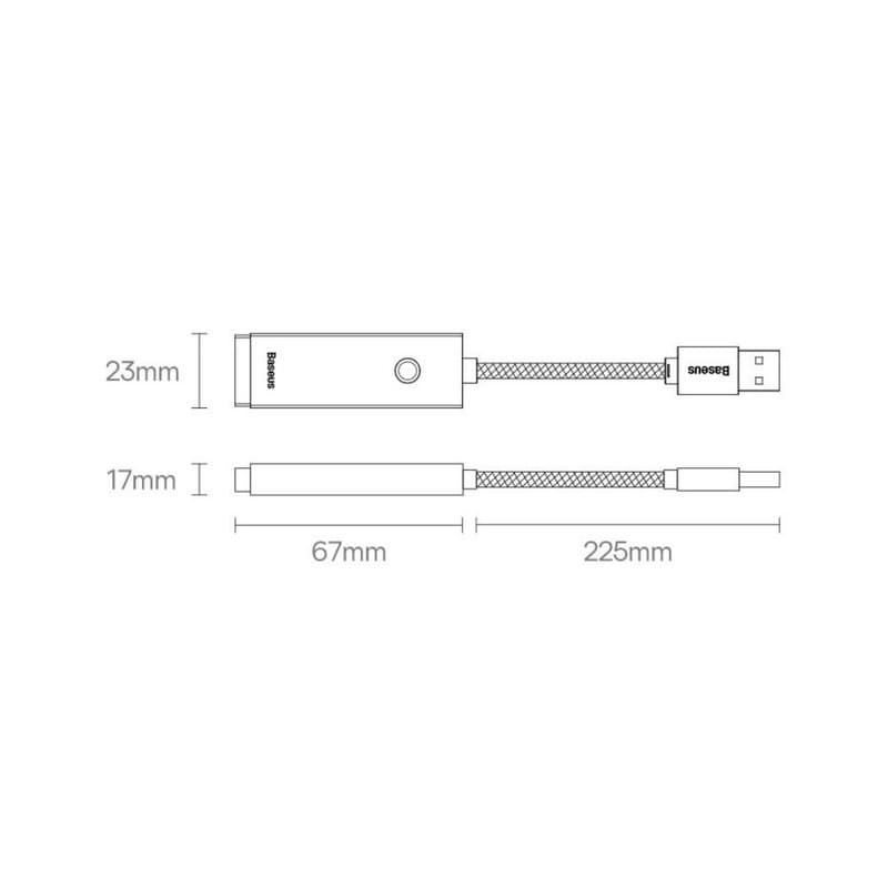 کارت شبکه USB باسئوس طوسی Baseus Lite Series Ethernet Adapter — تصویر ۷