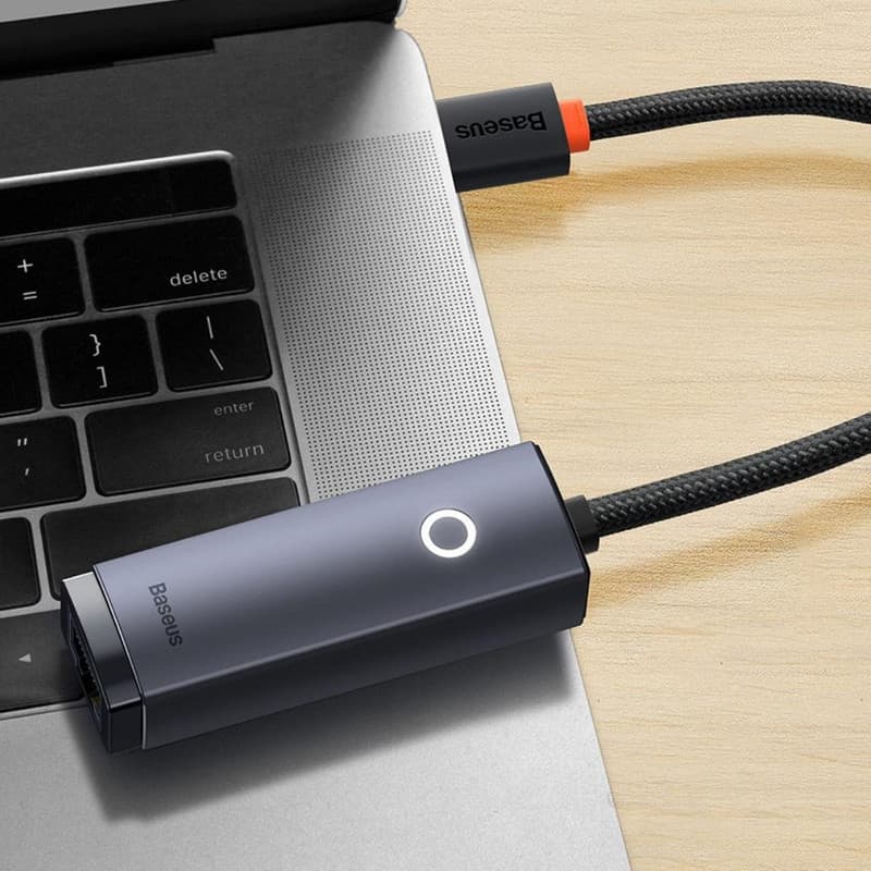 کارت شبکه USB باسئوس طوسی Baseus Lite Series Ethernet Adapter — تصویر ۸