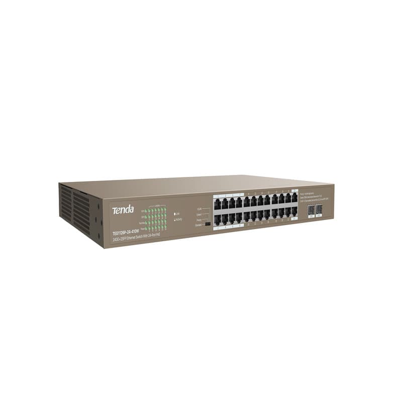 سوئیچ شبکه 24 پورت تندا Tenda POE Switch TEG1126P-24-410W — تصویر ۴