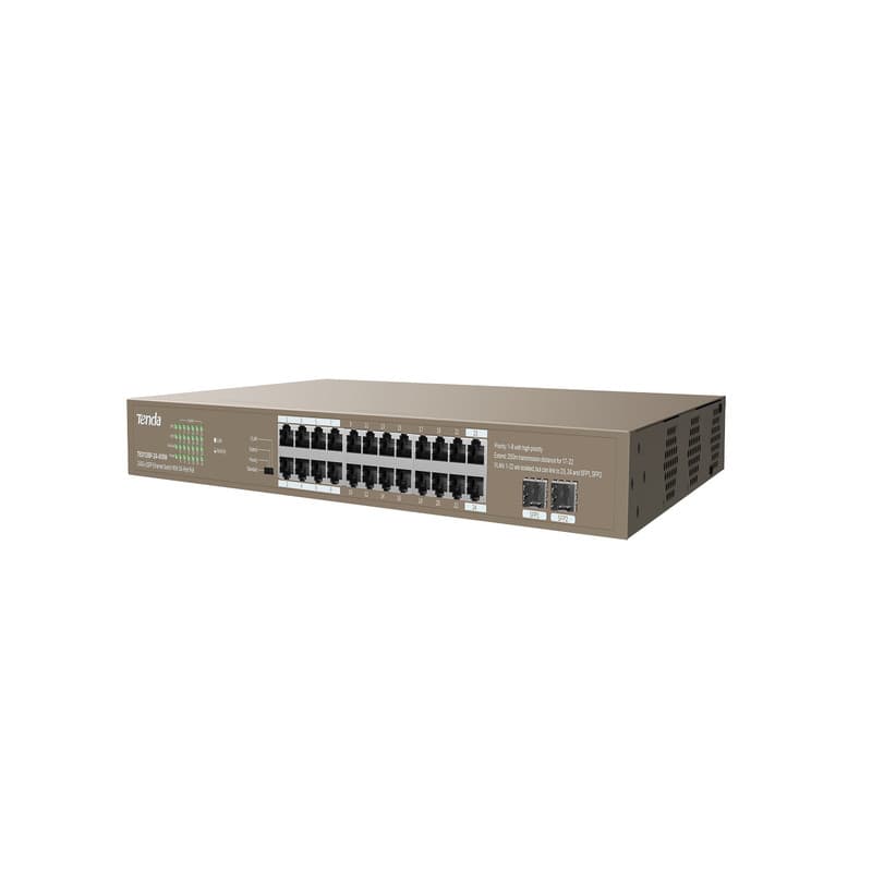 سوئیچ شبکه 24 پورت تندا Tenda POE Switch TEG1126P-24-410W — تصویر ۵