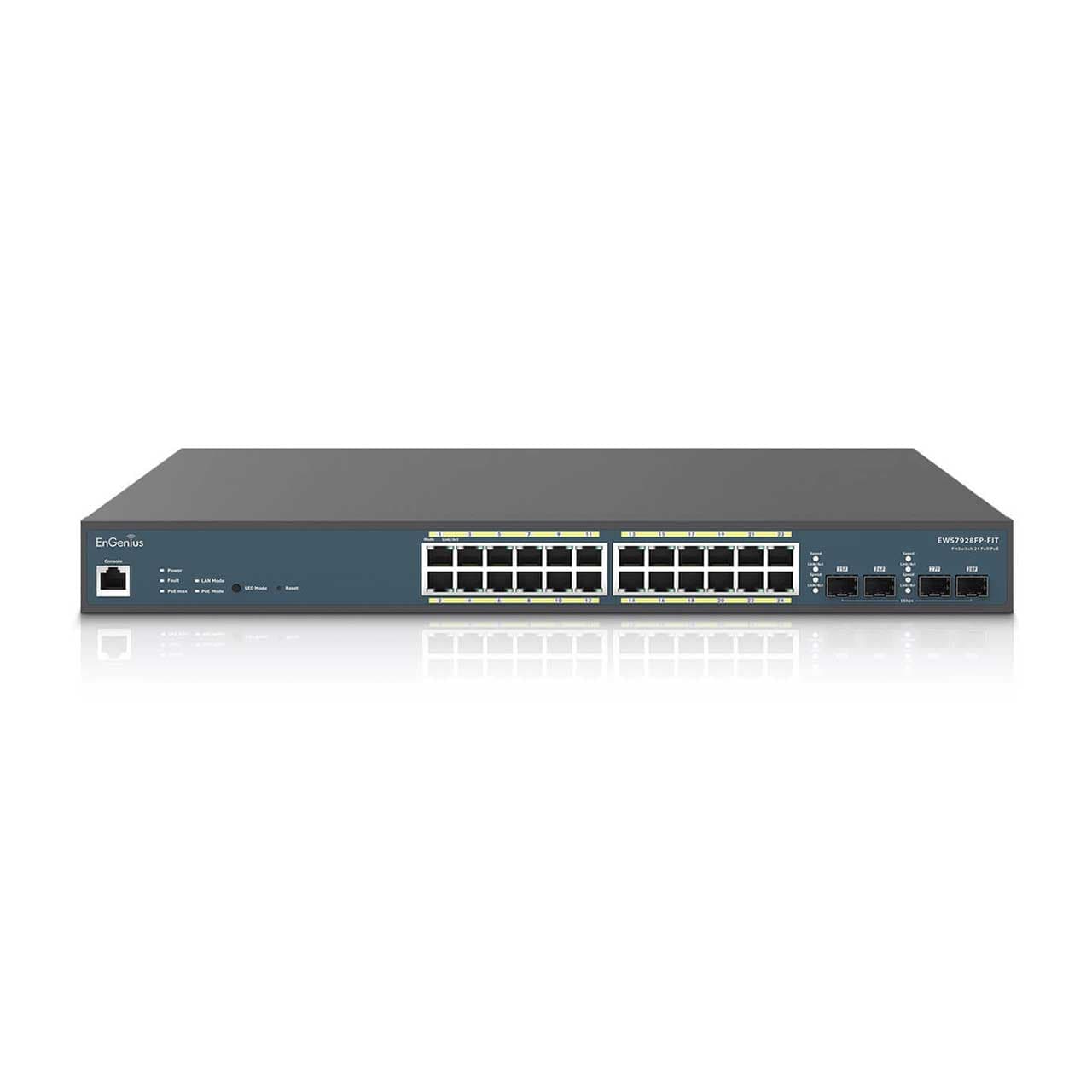 سوئیچ شبکه 24 پورت انجنیوس Engenius Cloud Managed PoE Switch EWS7928FP-FIT
