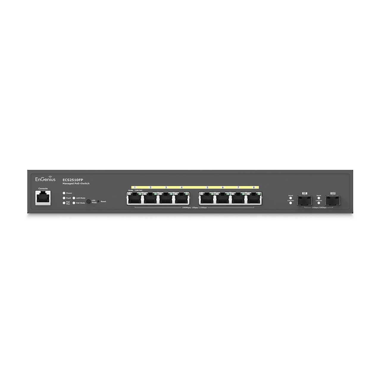 سوئیچ شبکه 8 پورت انجنیوس Engenius Cloud Managed PoE Switch ECS2510FP — تصویر ۲