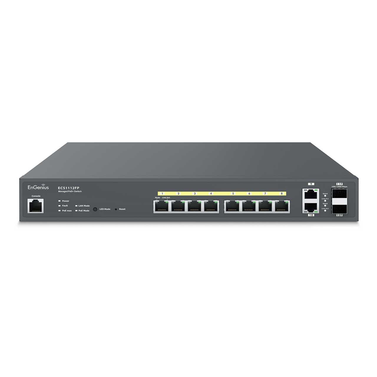 سوئیچ شبکه 8 پورت انجنیوس Engenius Cloud Managed PoE Switch ECS1112FP
