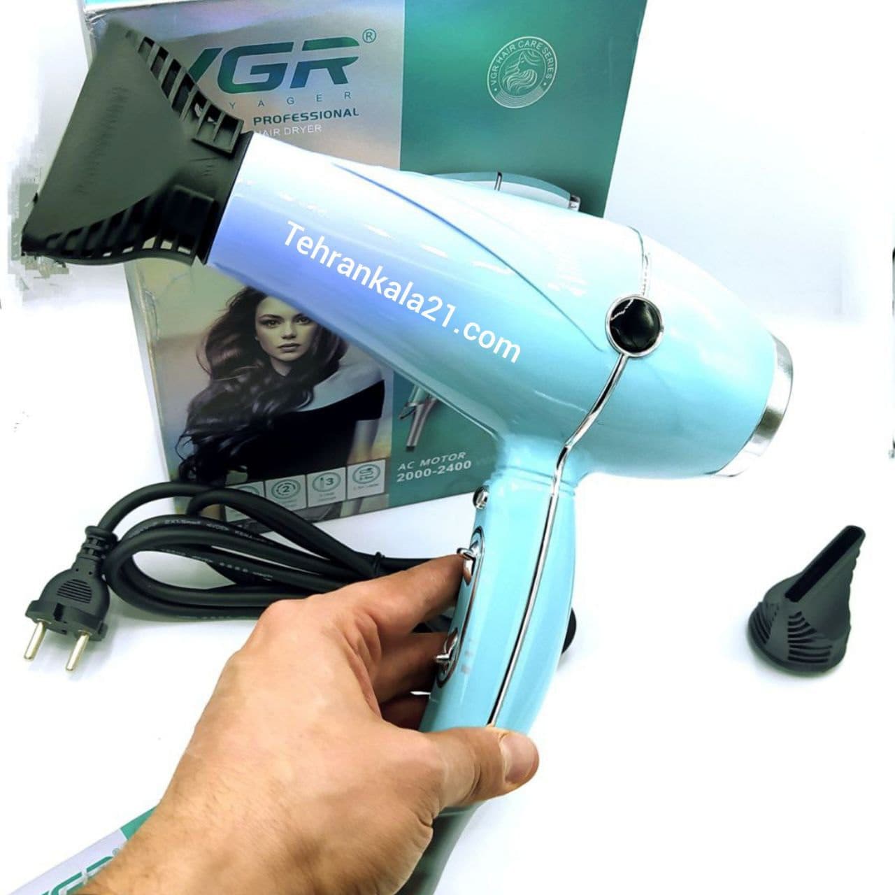 سشوار حرفه ای 2400 وات وی جی آر VGR مدل V-452 — تصویر ۶