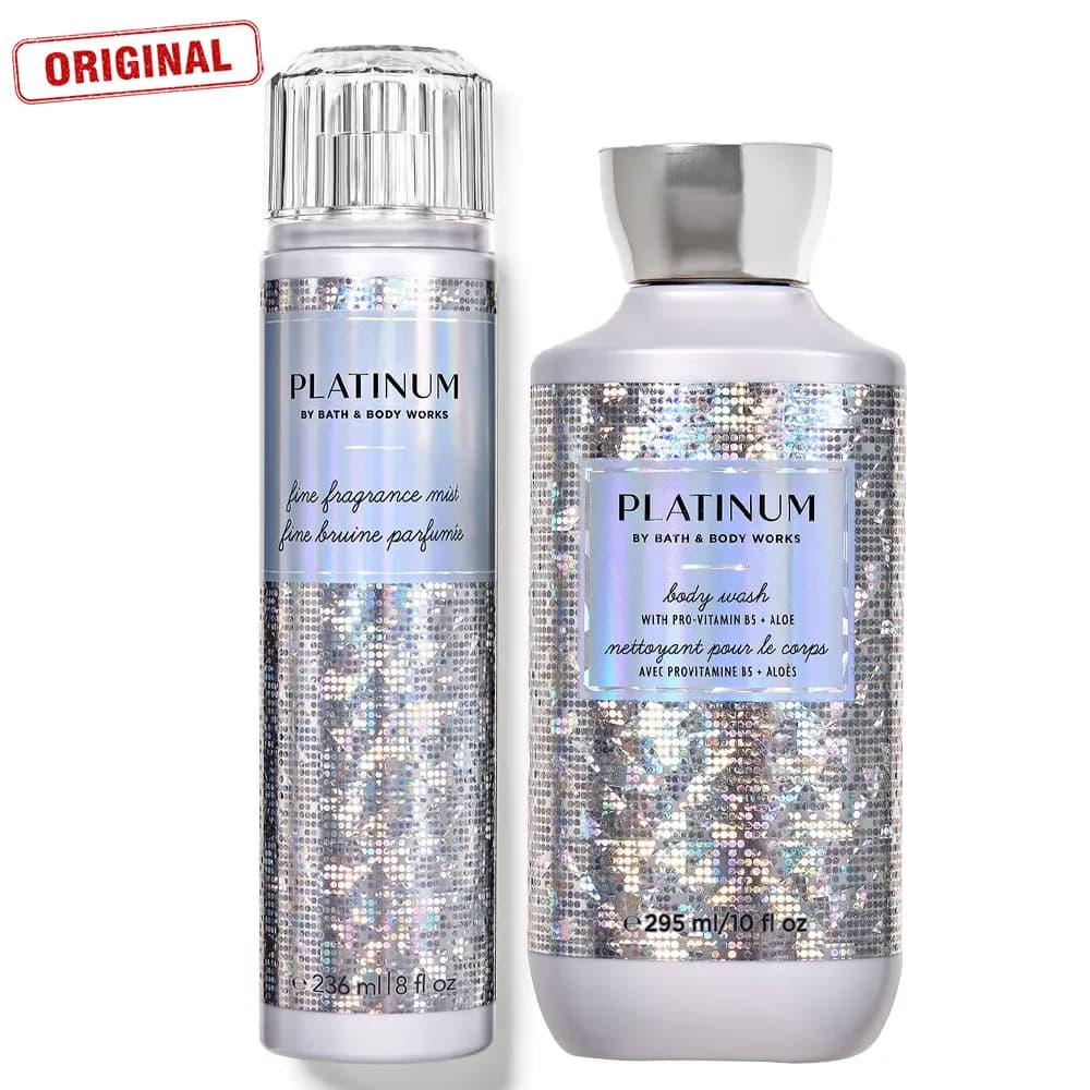 بادی اسپلش زنانه بس اند بادی Bath & Body Works مدل PLANTINUM حجم 236 میل — تصویر ۳