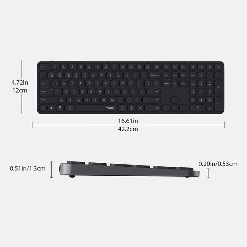 کیبورد بی سیم رپو مدل RAPOO E9550L Wireless — تصویر ۳
