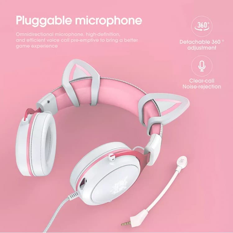 هدست گیمینگ اونیکوما ONIKUMA X10 PRO WHITE PINK — تصویر ۶