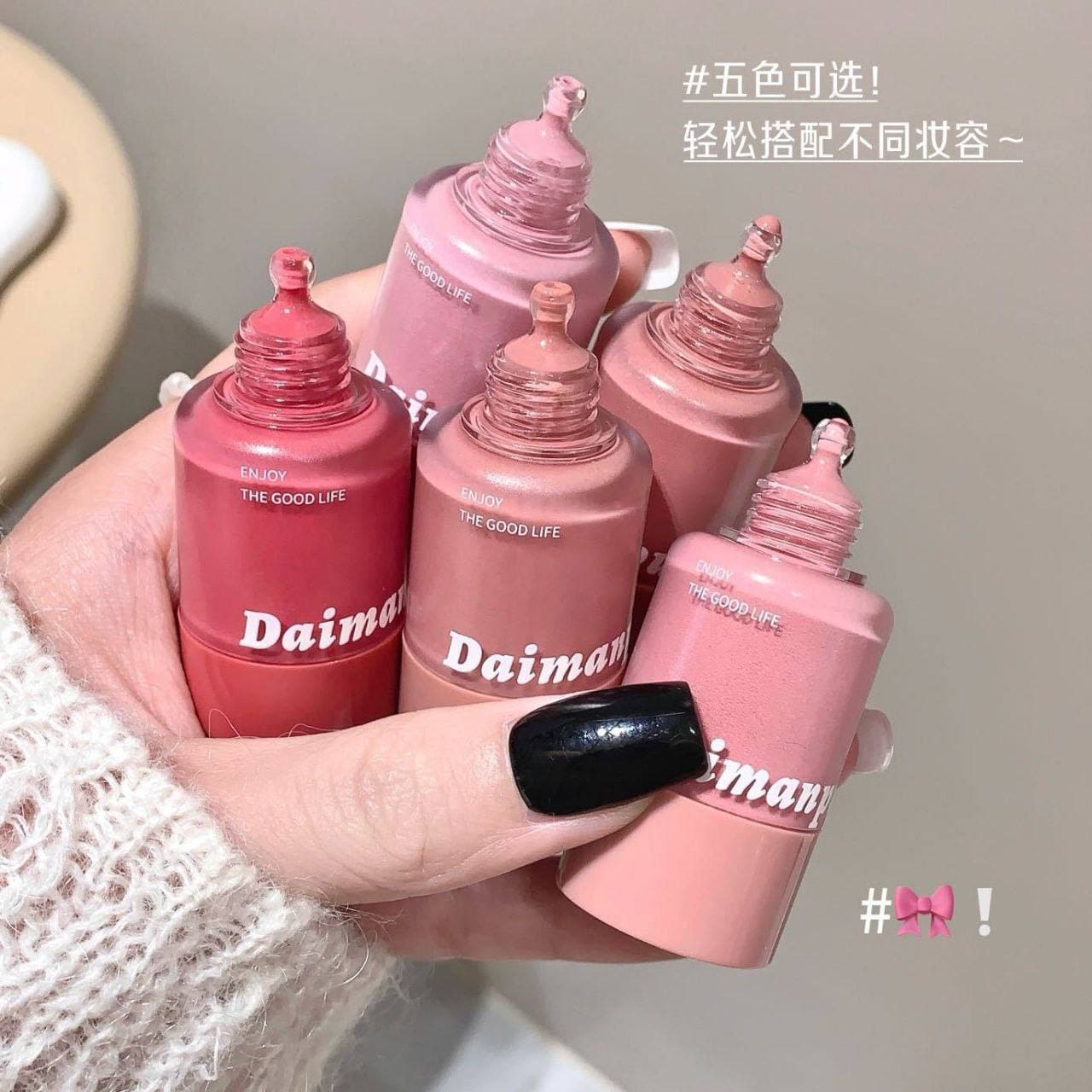 پک ۵ عددی رژگونه دکمهای کریستالی Daimanpu کره — تصویر ۵