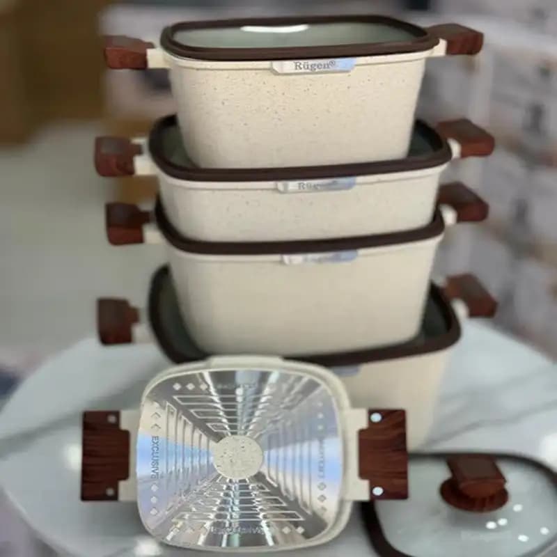 سرویس قابلمه 10 پارچه روگن مدل Ru-7015 — تصویر ۴