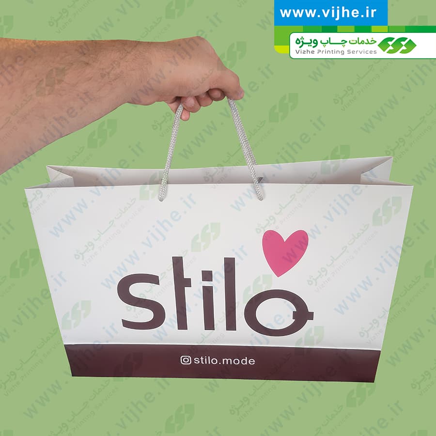 ساک خرید گلاسه با روکش سلفون کد V6 — تصویر ۴
