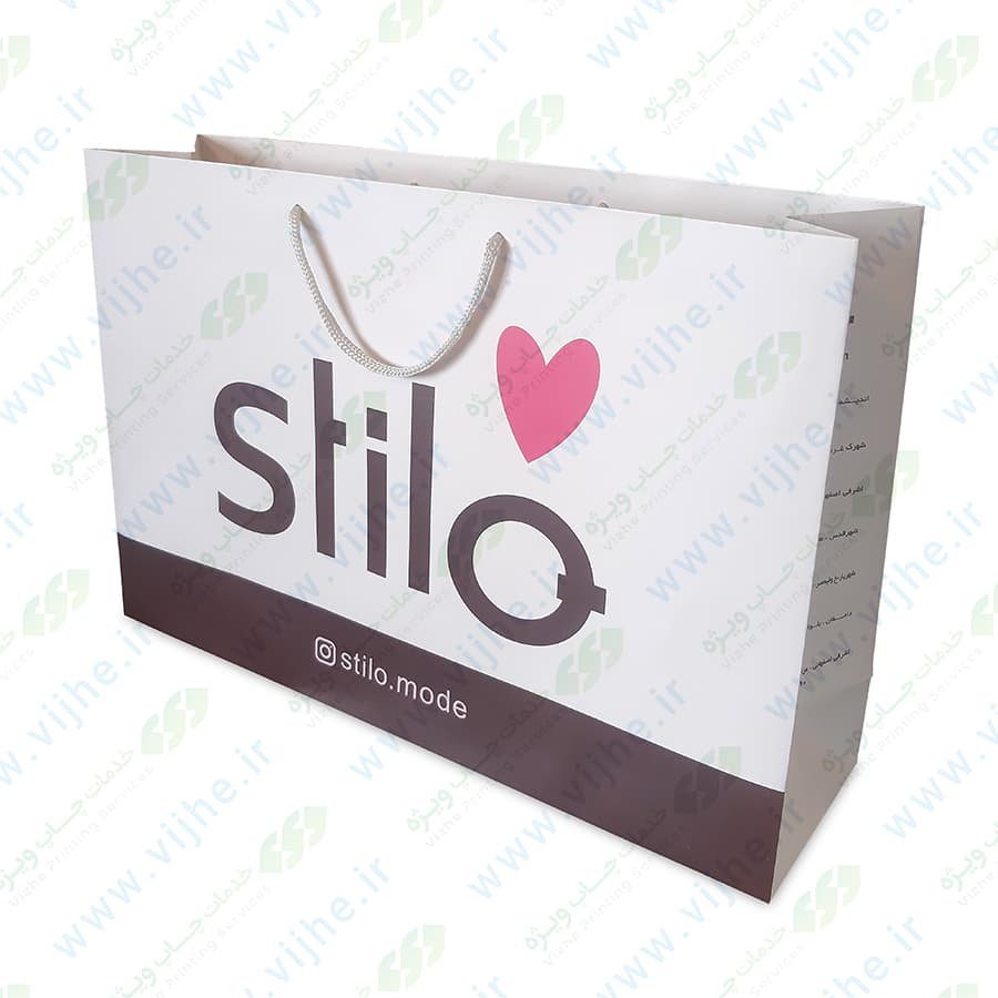 ساک خرید گلاسه با روکش سلفون کد V6