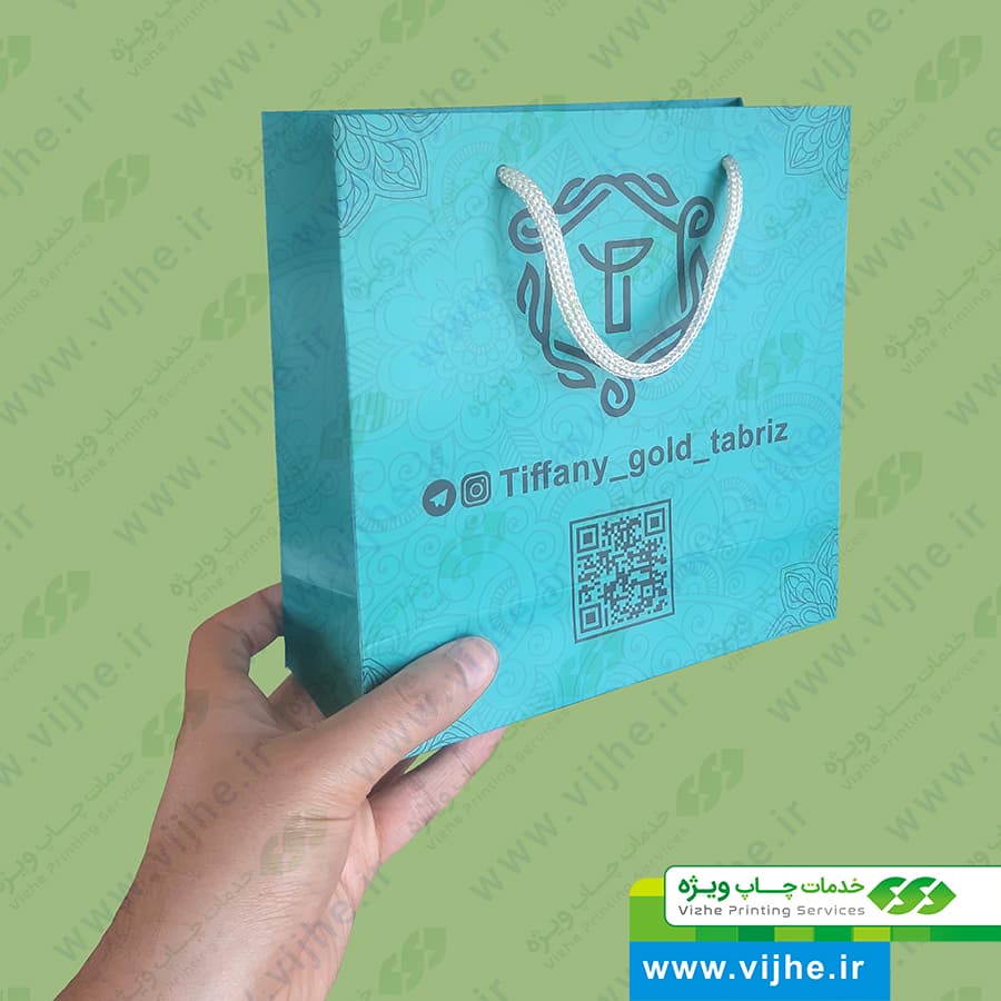 ساک خرید گلاسه با روکش سلفون کد V4 — تصویر ۳