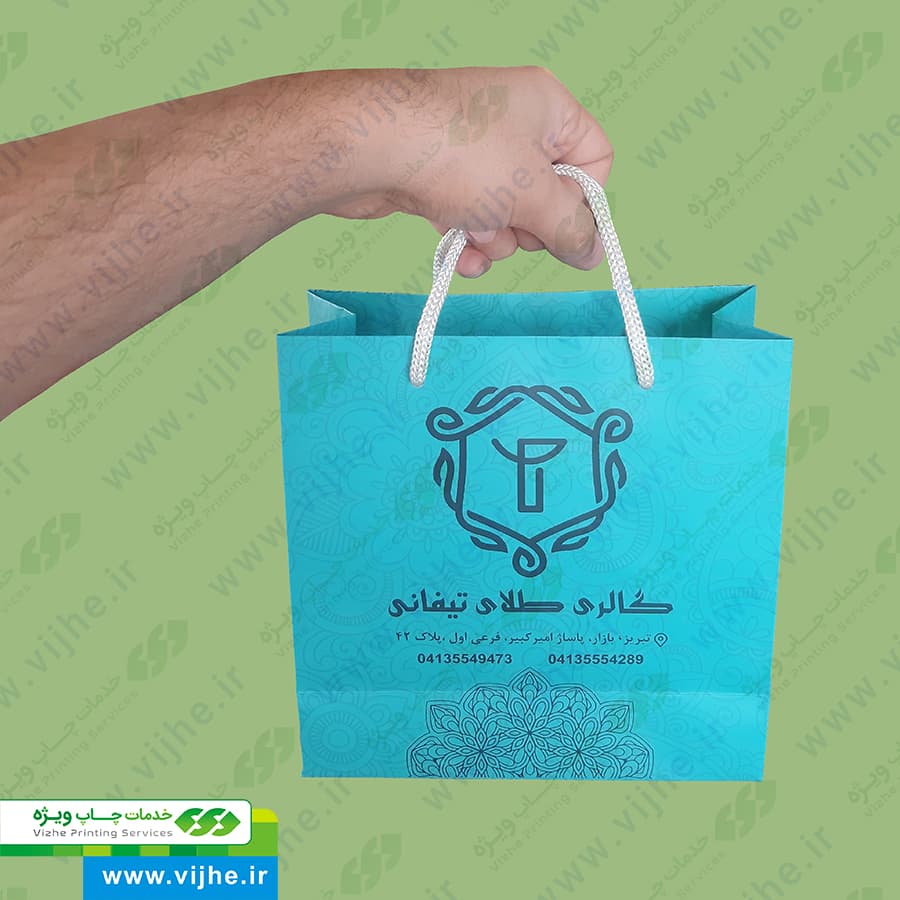 ساک خرید گلاسه با روکش سلفون کد V4 — تصویر ۱۲