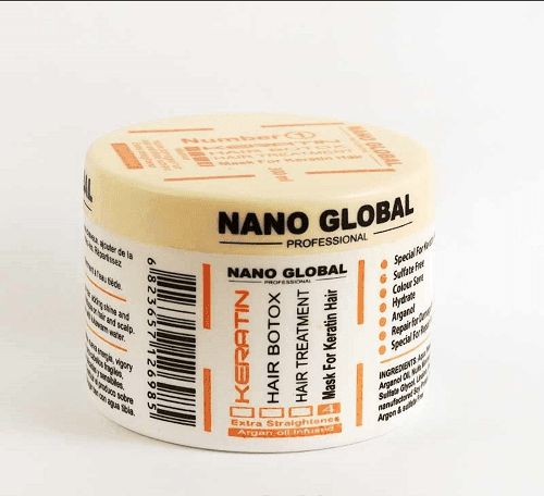 ماسک مو فاقد سولفات تثبیت کننده نانو گلوبال Nano Global مدل سفید مخصوص موهای کراتین شده Nano Global Stabilizer حجم 300 میل — تصویر ۴