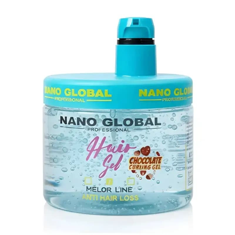 ژل استایل ضد ریزش و اکتیواتور موی فر و مجعد نانو گلوبال آبی Nano Global حجم 500 میل — تصویر ۴