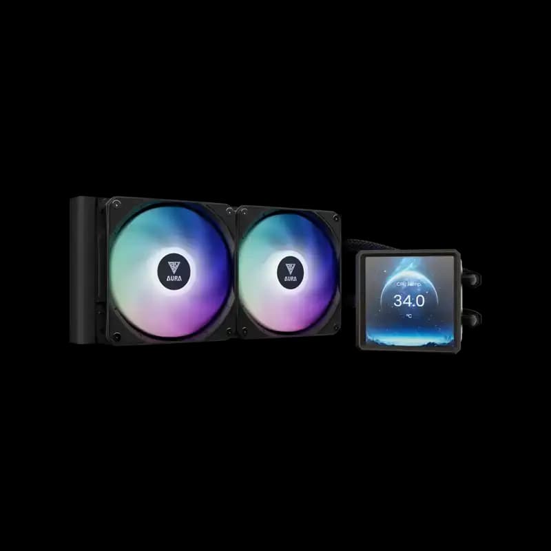 خنک کننده مایع گیم دیاس AURA GL240 LCD ARGB