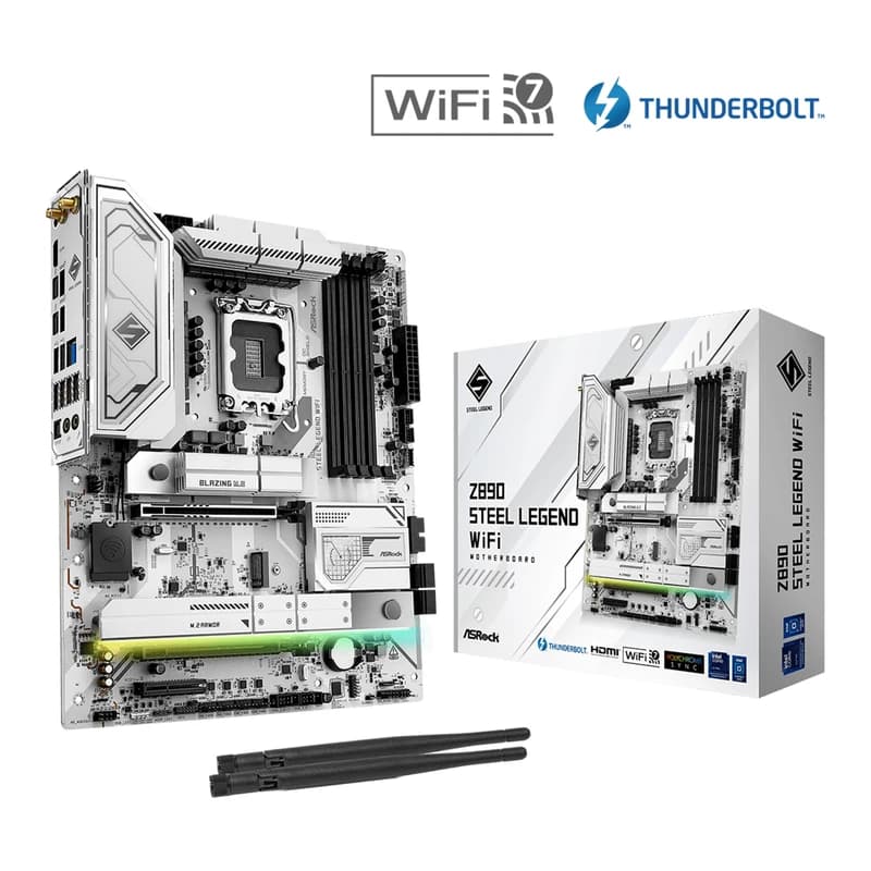 مادربرد ازراک مدل Z890 Steel Legend WiFi DDR5 — تصویر ۹