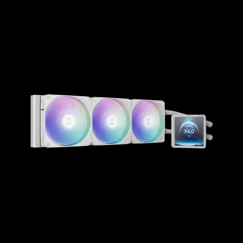 خنک کننده مایع گیم دیاس AURA GL360 LCD WH ARGB — تصویر ۲