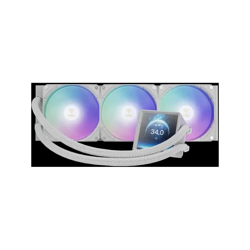 خنک کننده مایع گیم دیاس AURA GL360 LCD WH ARGB — تصویر ۱۱