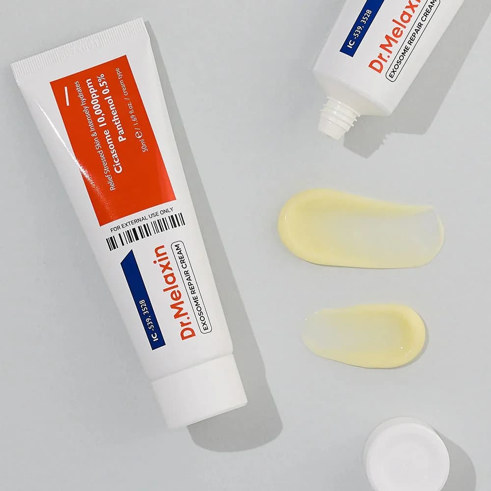 کرم ترمیم‌ کننده سیکا اگزوزوم دکتر ملاکسین Dr Melaxin Exosome Repair حجم 50 میل — تصویر ۵