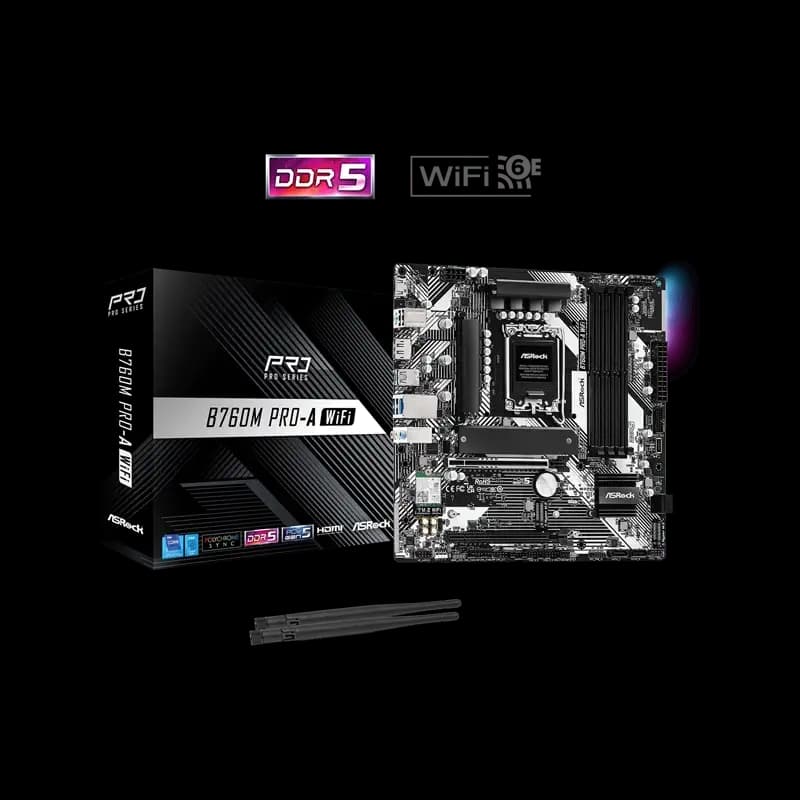 مادربرد ازراک B760M Pro-A WiFi DDR5 — تصویر ۳